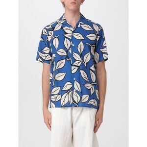 Floral Print Cotton Nom Bowling Shirt With Cuban Collar
